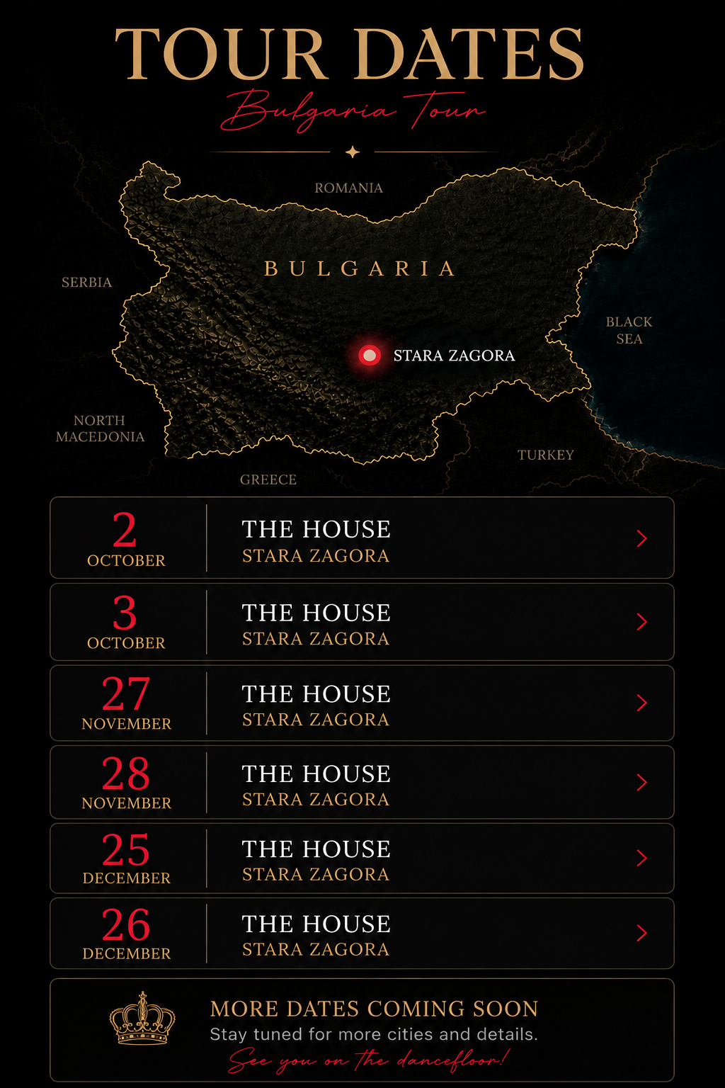 Gabriela Loparski Bulgaria Tour Dates - The House Stara Zagora
